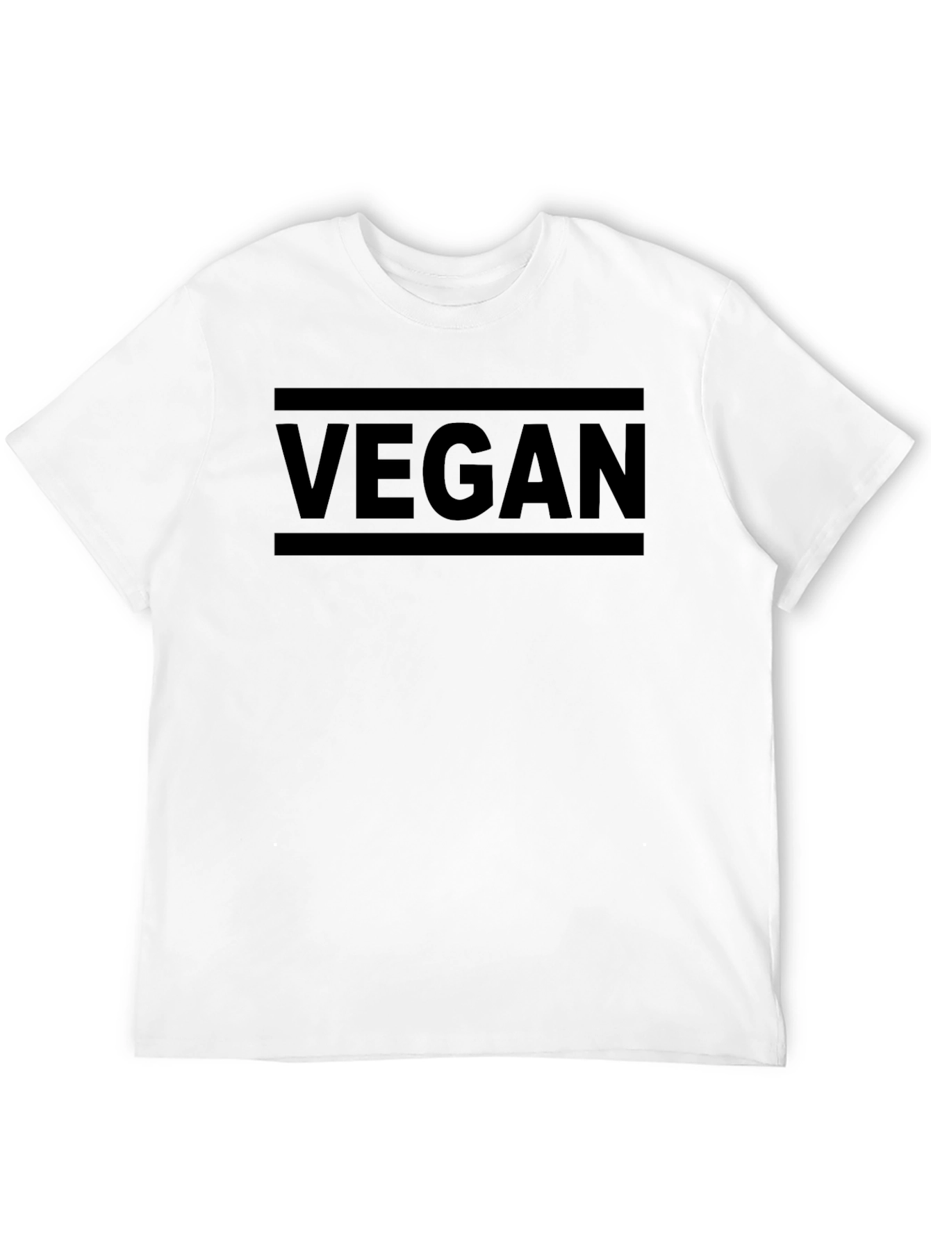 Vegan Graphic T-Shirt - Black Crew Neck Tee