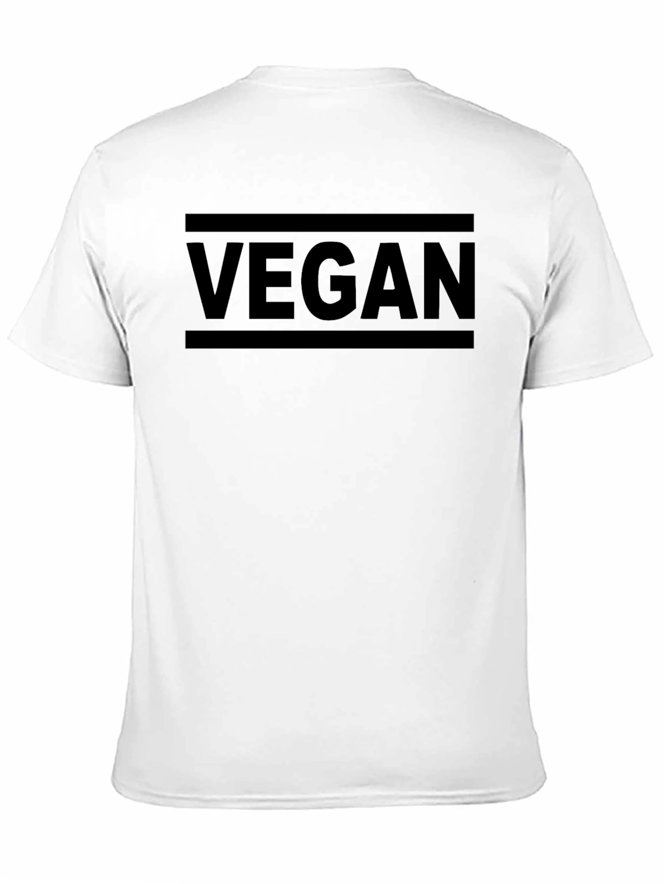 Vegan Graphic T-Shirt - Black Crew Neck Tee