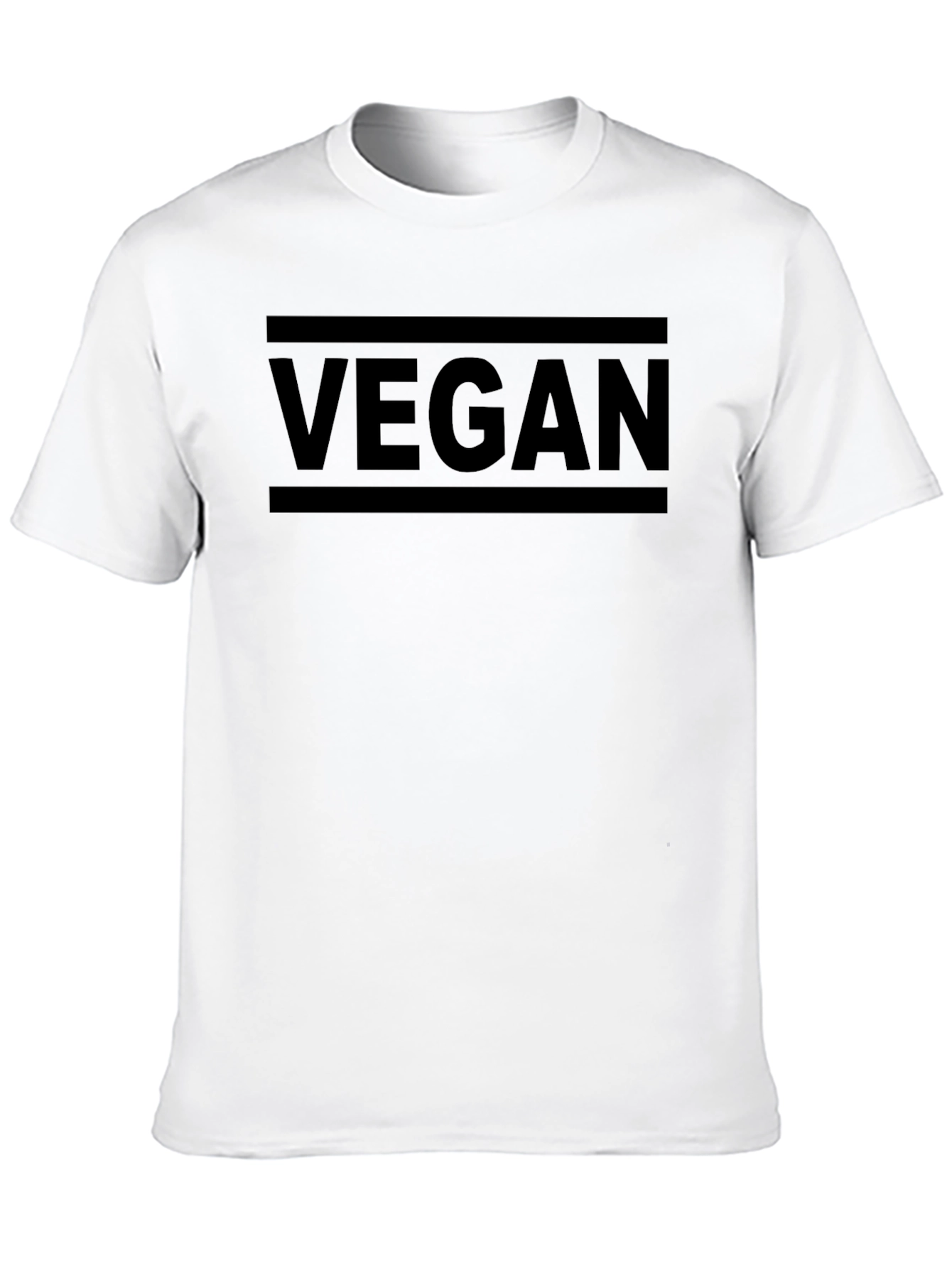 Vegan Graphic T-Shirt - Black Crew Neck Tee