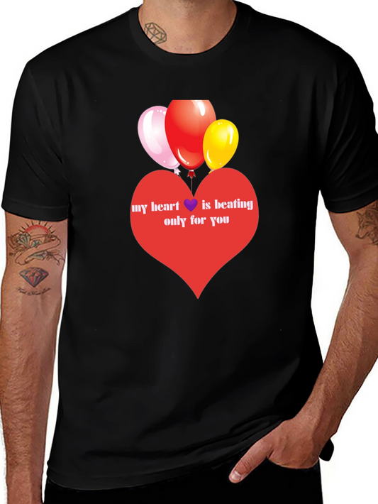 Heart Balloons Graphic Tee - Love Expression Shirt