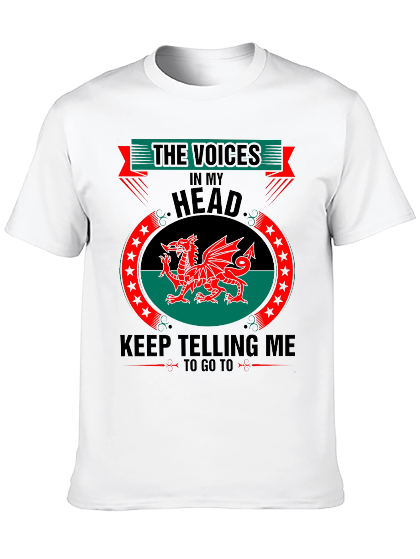 Welsh Dragon T-Shirt - The Voices in My Head