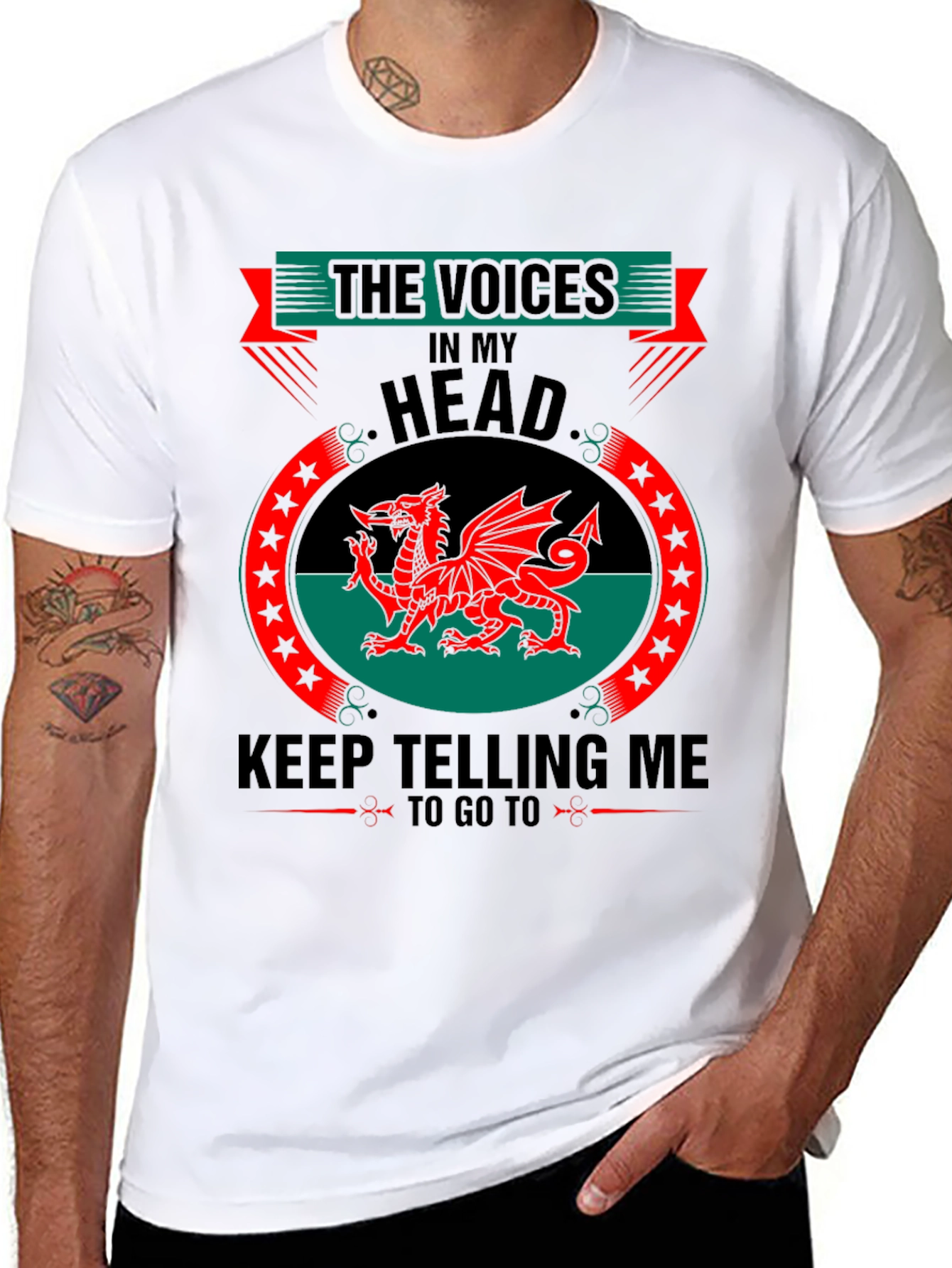 Welsh Dragon T-Shirt - The Voices in My Head