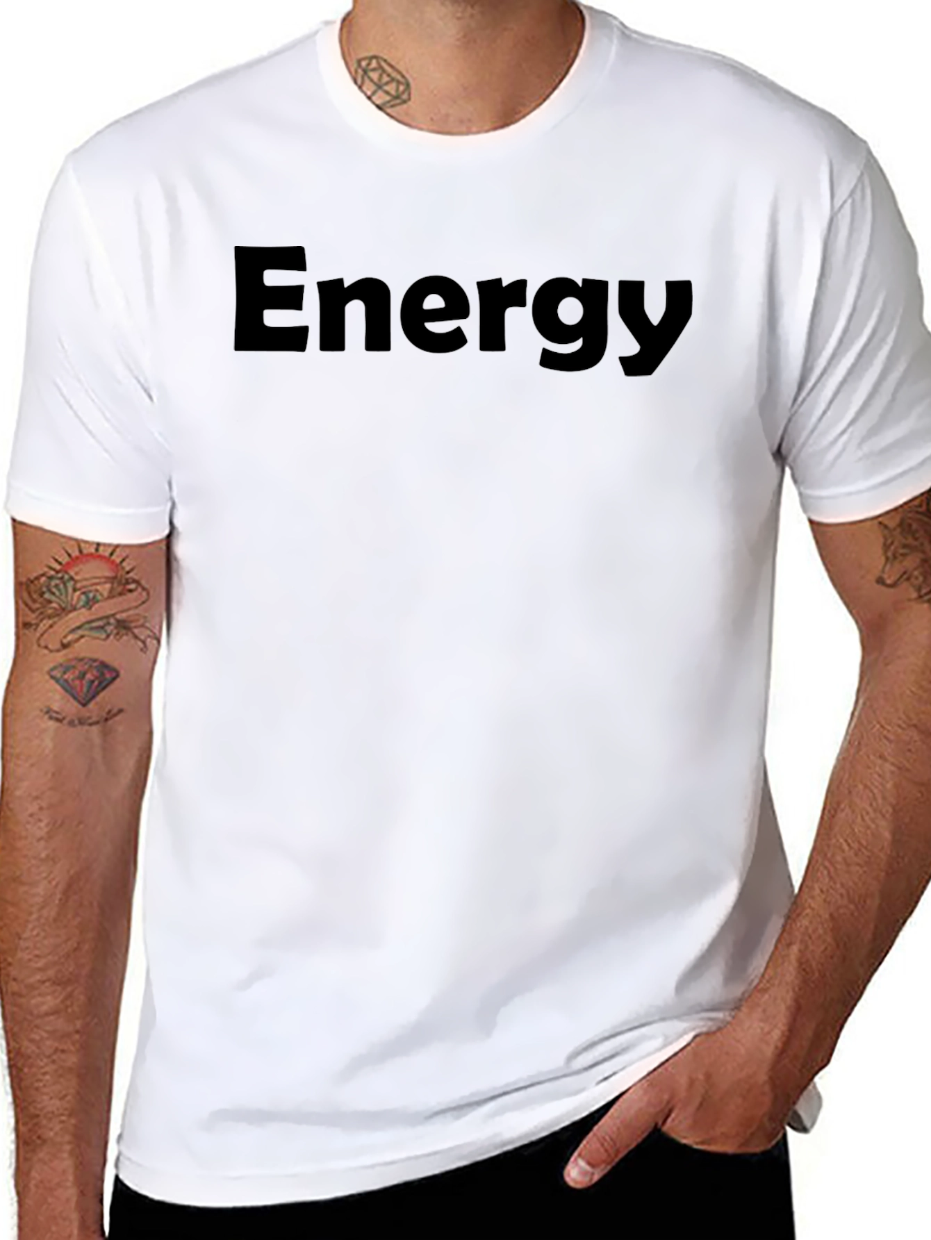 Energy Black Crew Neck T-Shirt