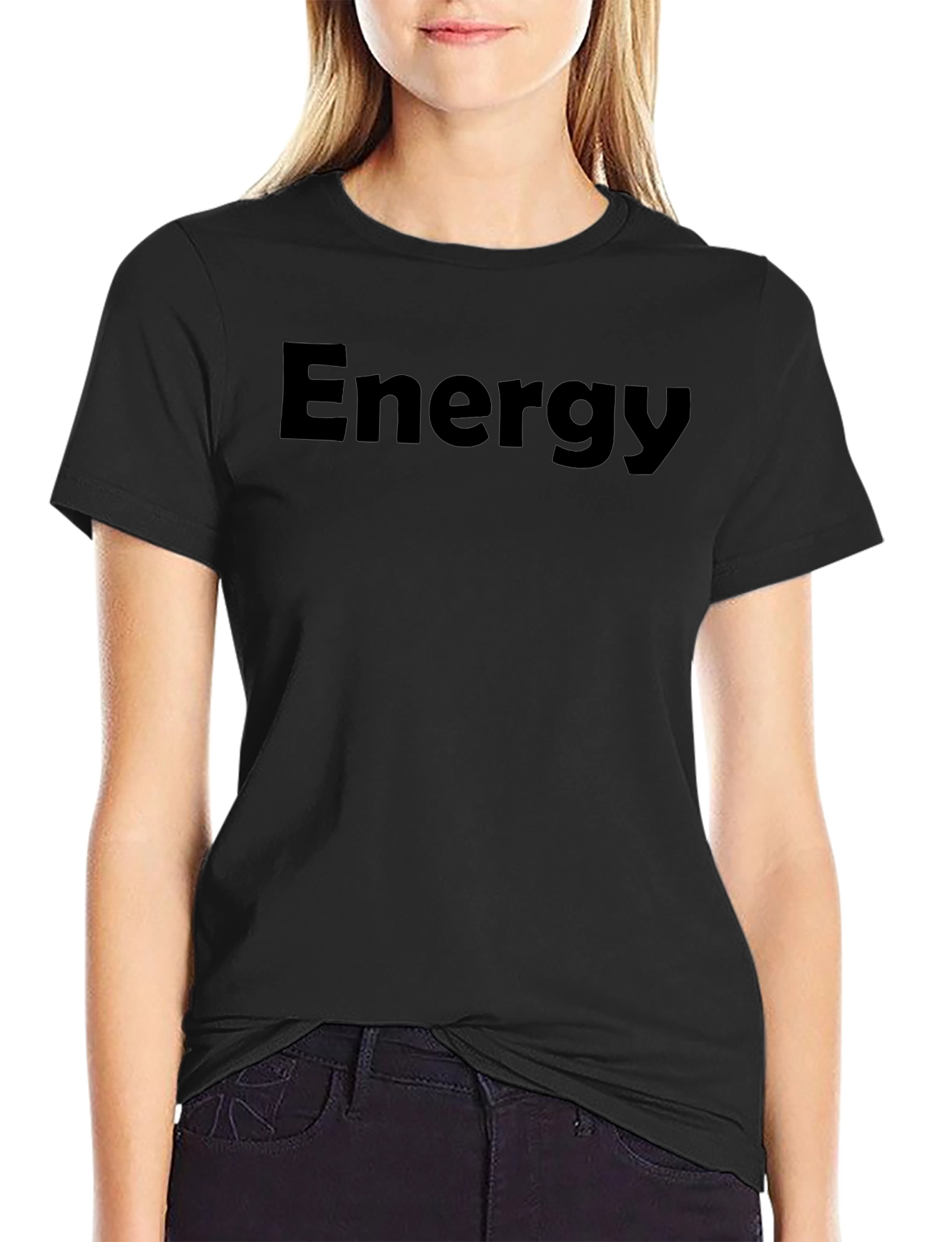 Energy Black Crew Neck T-Shirt