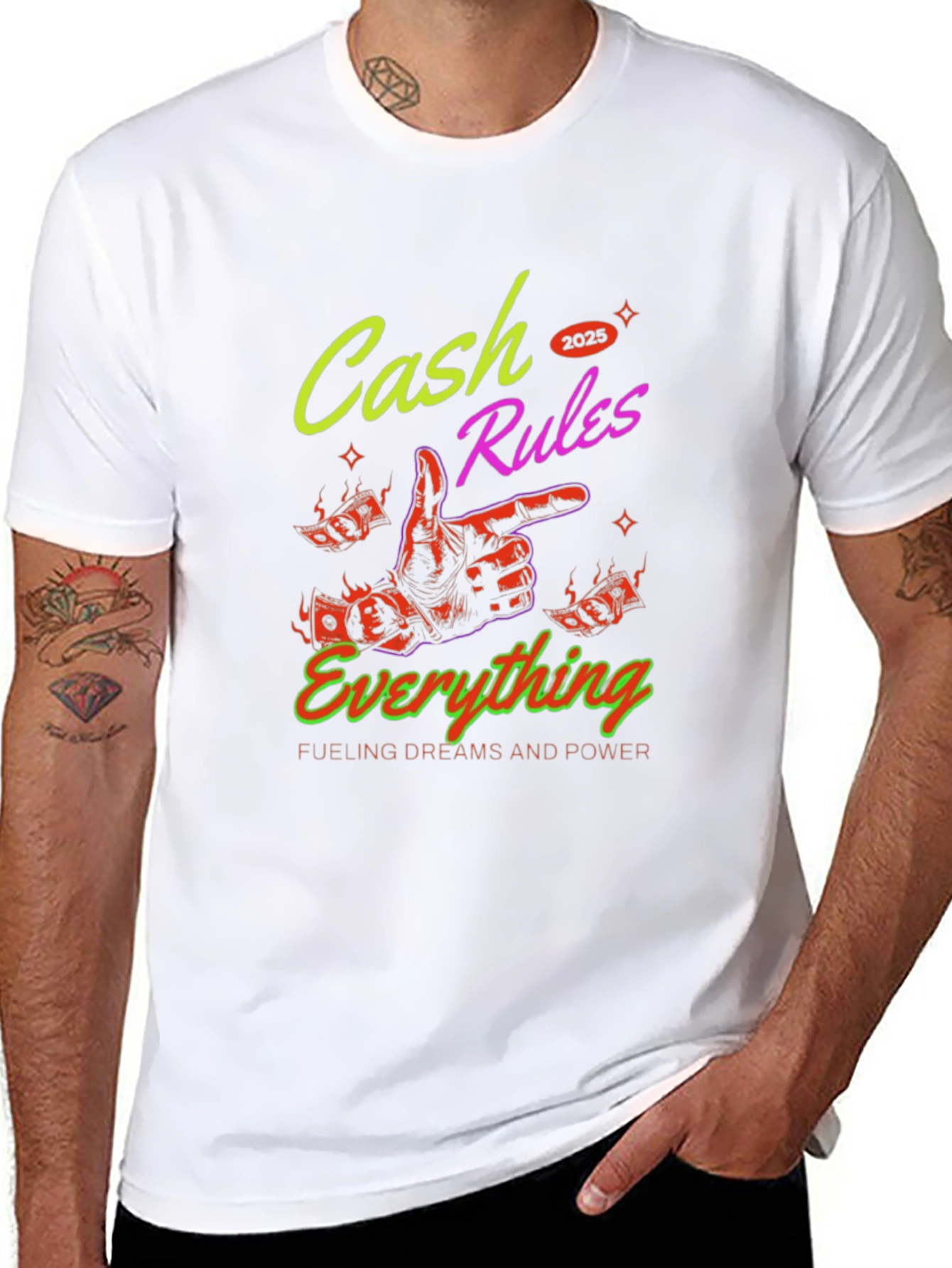 Cash Rules Everything Graphic T-Shirt