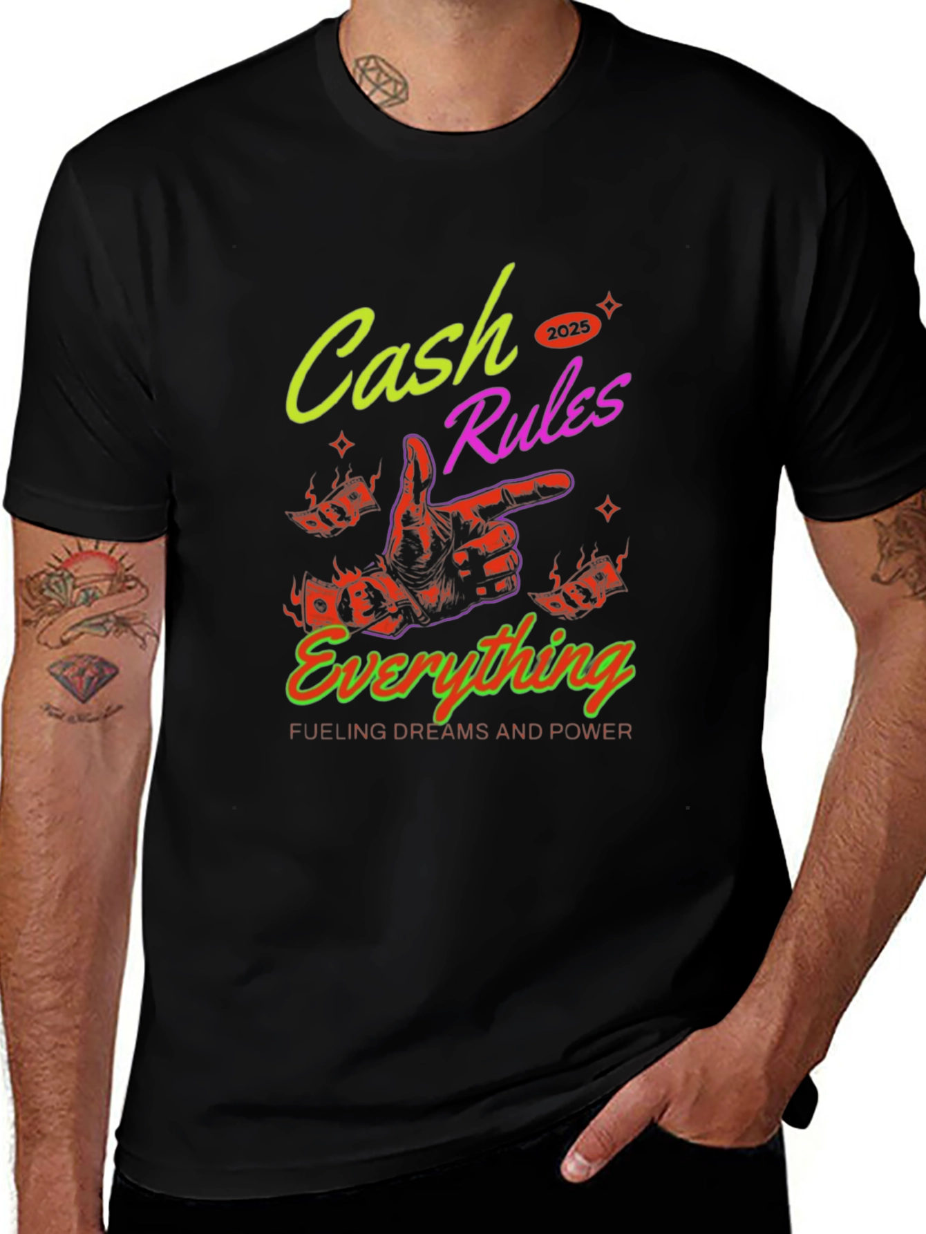 Cash Rules Everything Graphic T-Shirt