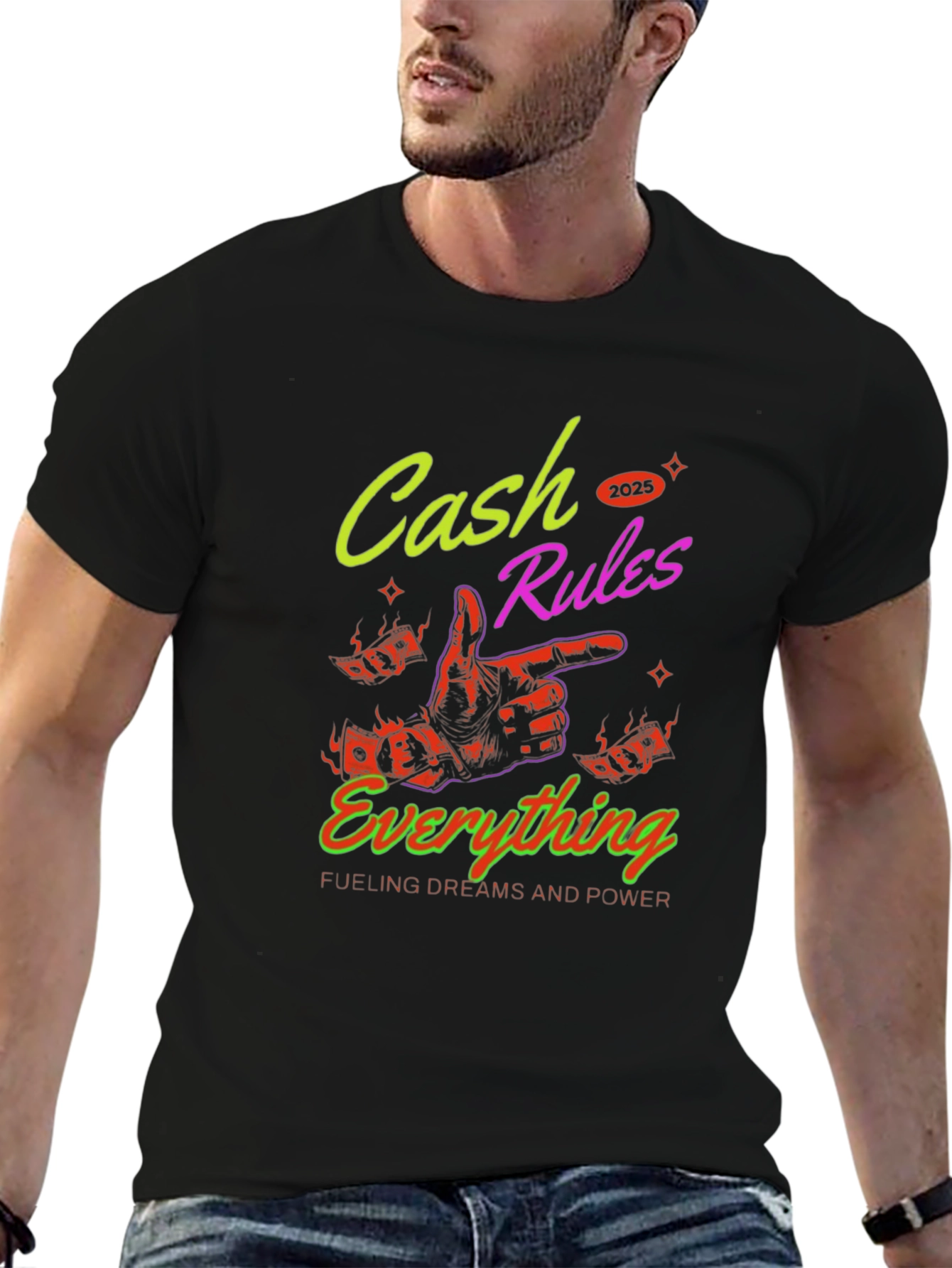 Cash Rules Everything Graphic T-Shirt