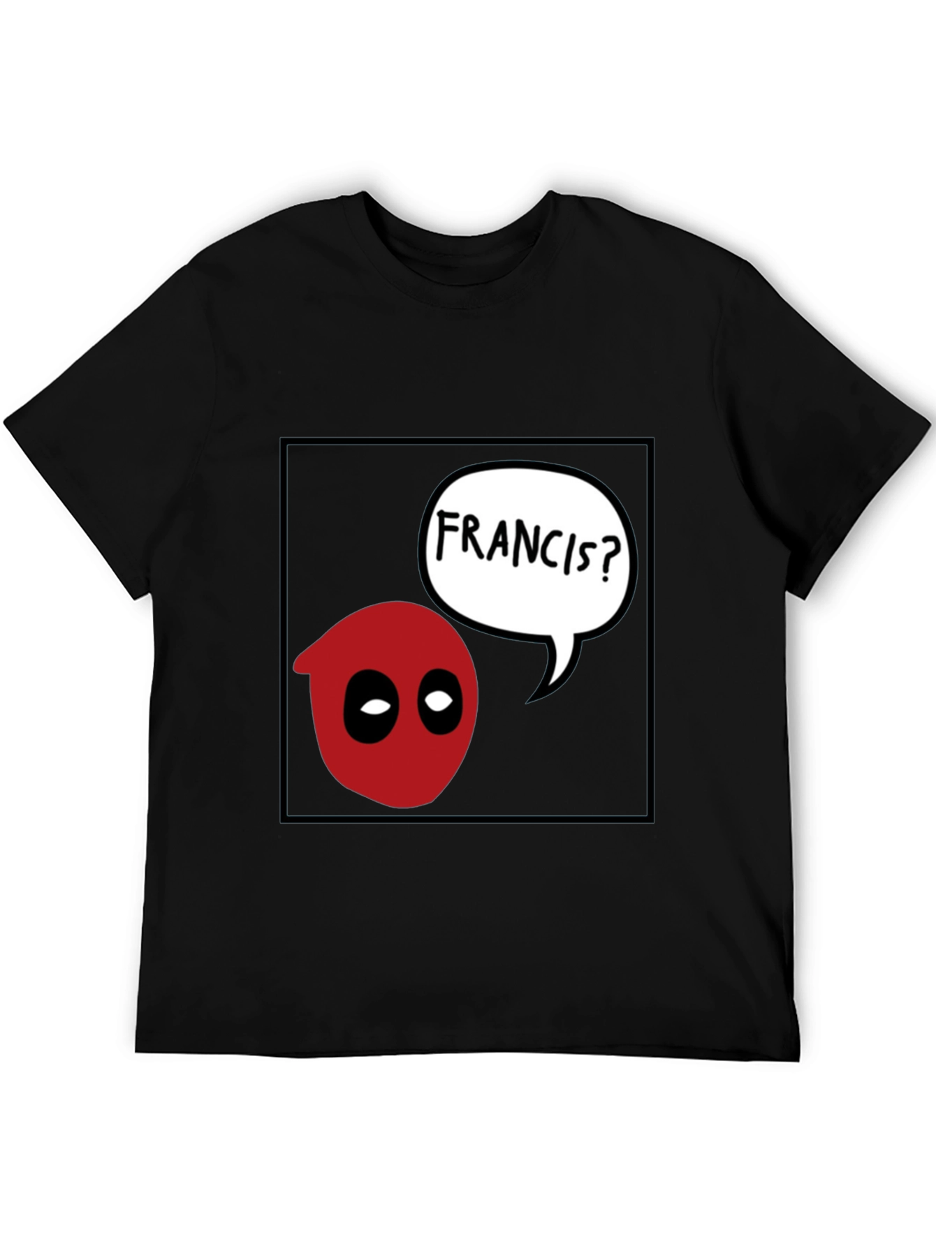 Deadpool Francis? Graphic Black T-Shirt