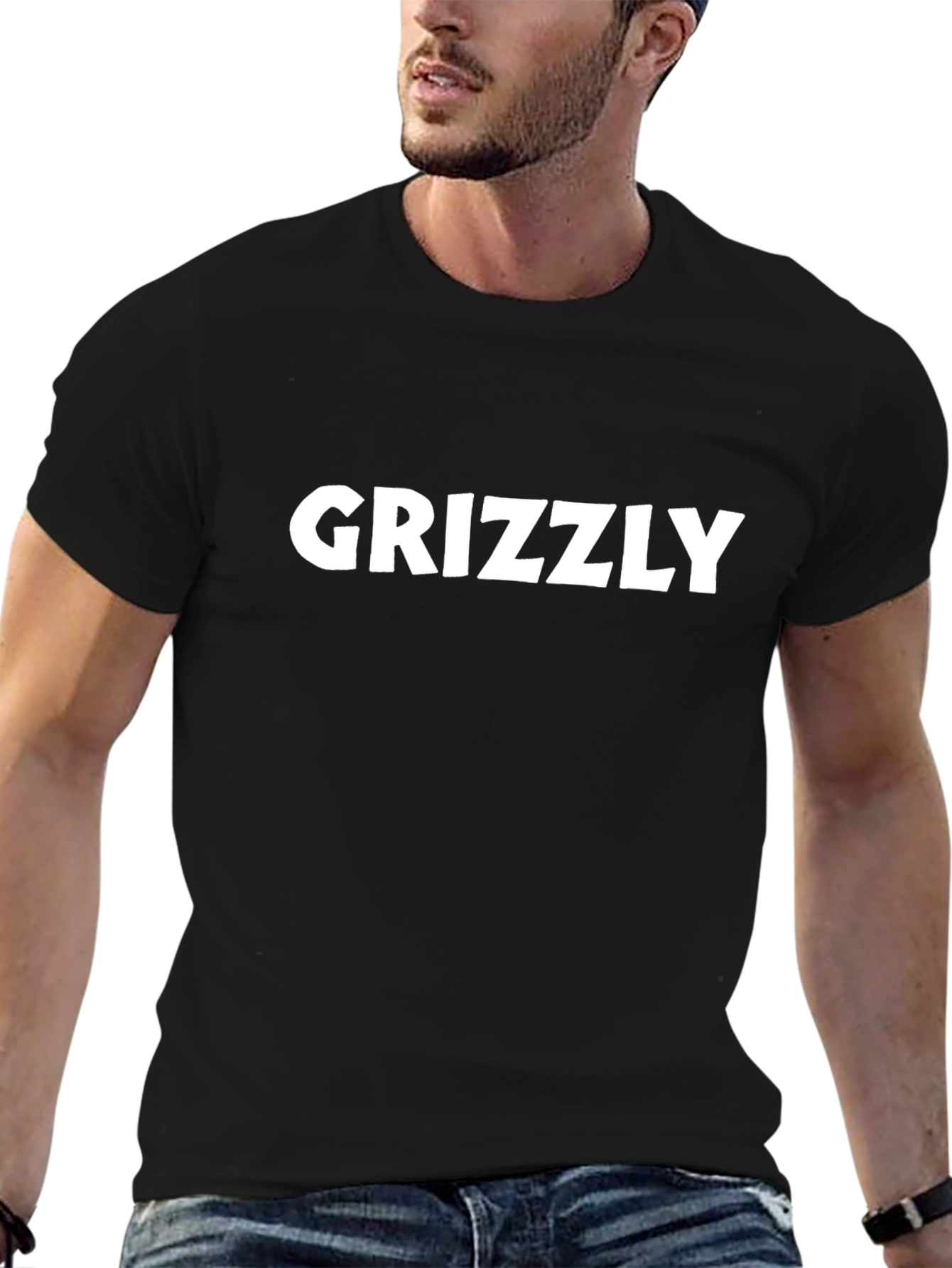Grizzly Black T-Shirt - Bold & Stylish Mens Tee