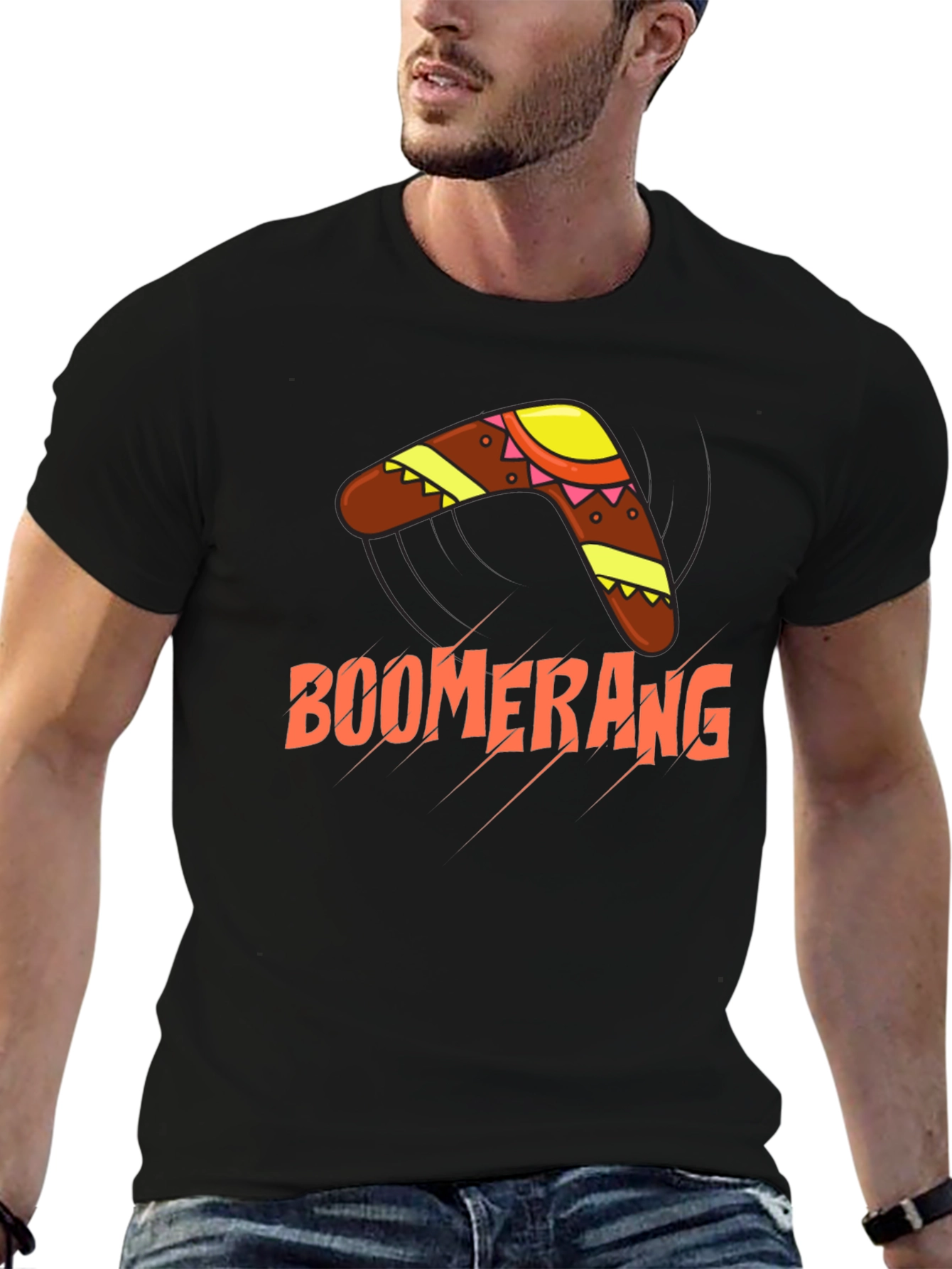 Boomerang Graphic Tee - Casual Cotton Blend