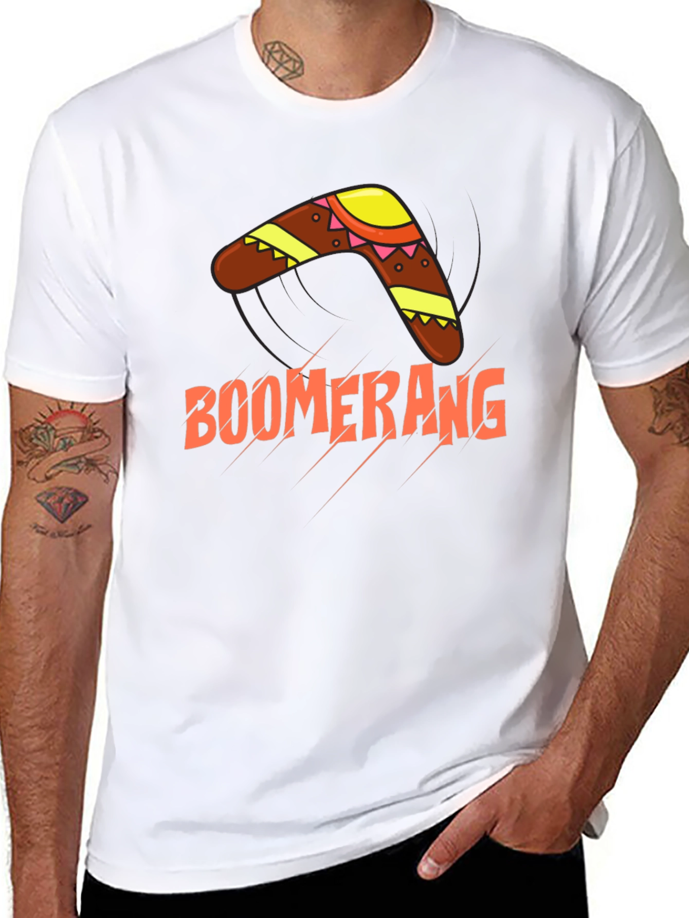 Boomerang Graphic Tee - Casual Cotton Blend