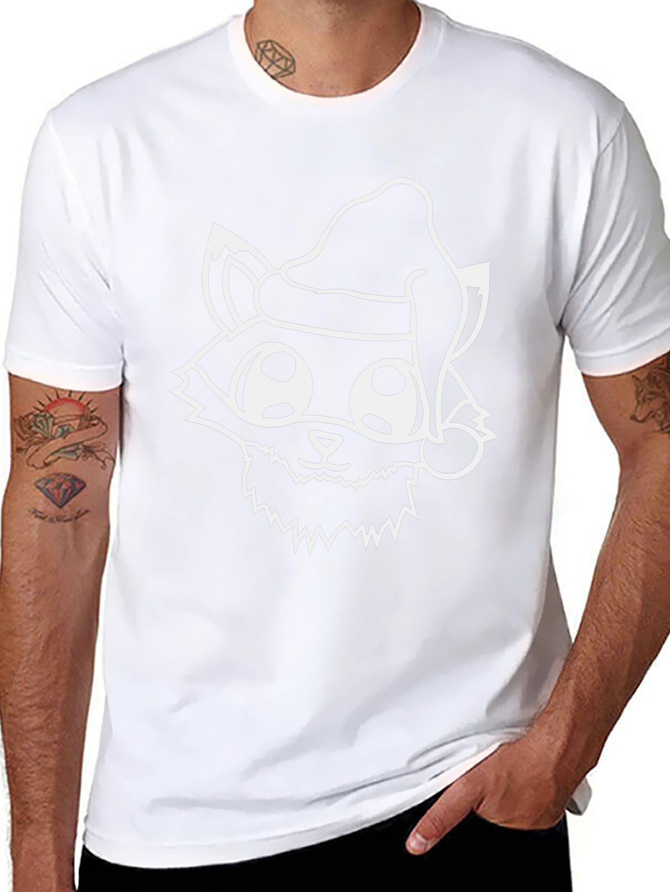 Festive Fox Tee: Holiday Graphic Print T-Shirt