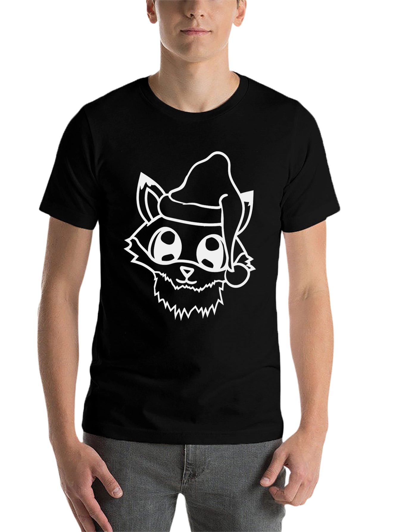 Festive Fox Tee: Holiday Graphic Print T-Shirt