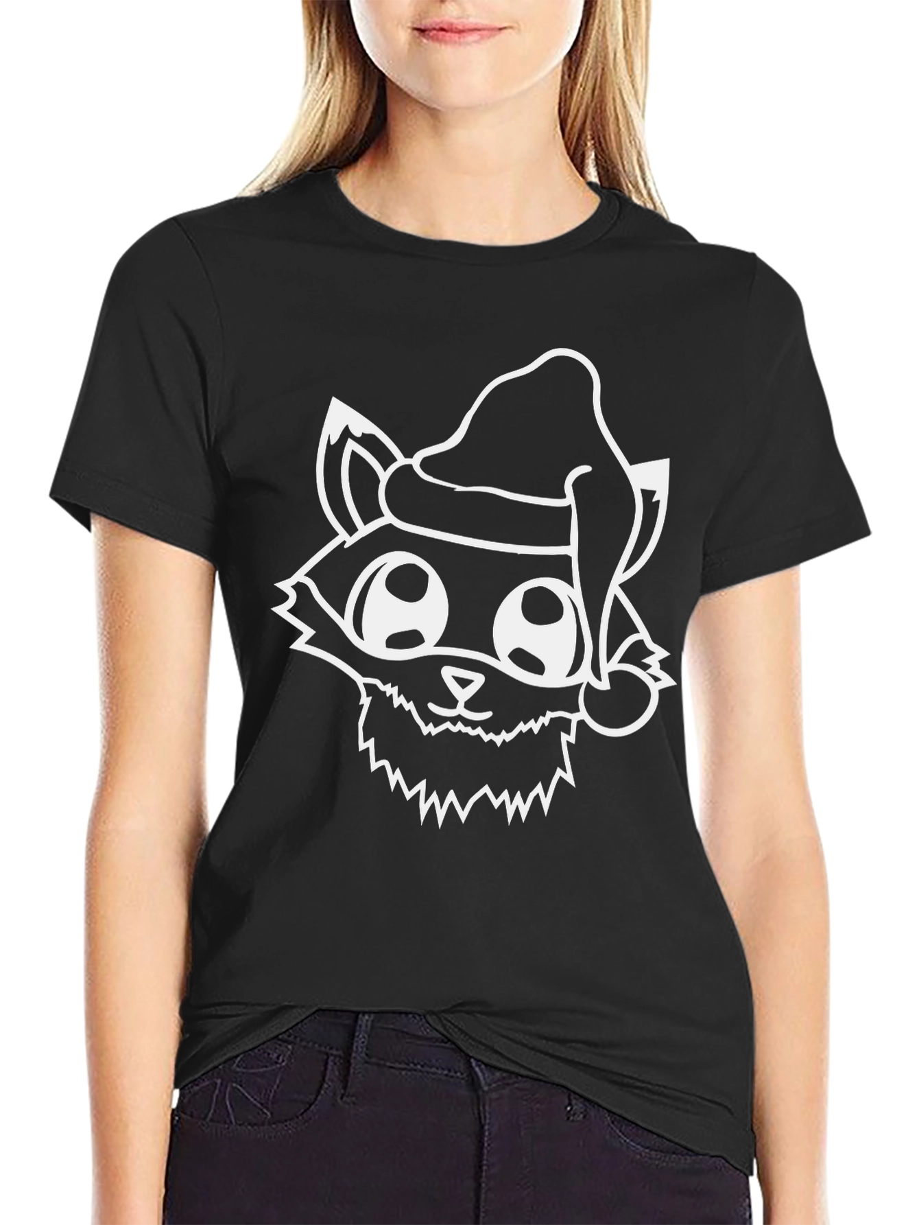 Festive Fox Tee: Holiday Graphic Print T-Shirt