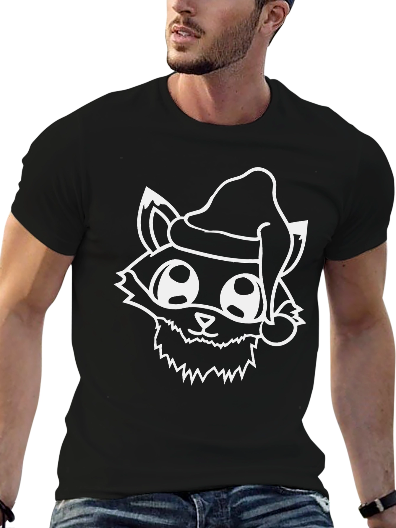 Festive Fox Tee: Holiday Graphic Print T-Shirt