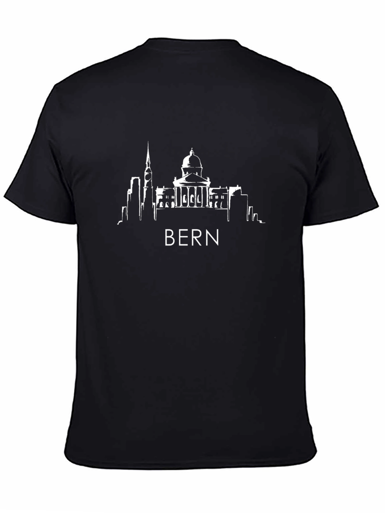 Bern Skyline Graphic T-Shirt - Black
