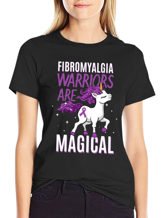 Fibromyalgia Warrior Unicorn Graphic Tee
