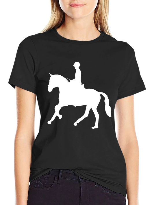 Equestrian Horse Riding T-Shirt - Black