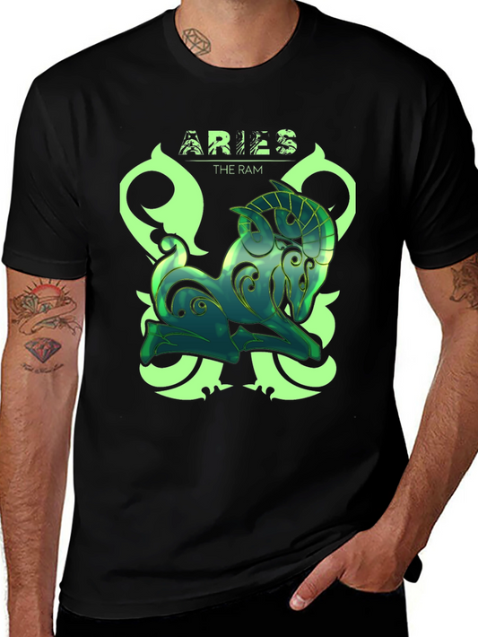Aries The Ram Zodiac Graphic T-Shirt