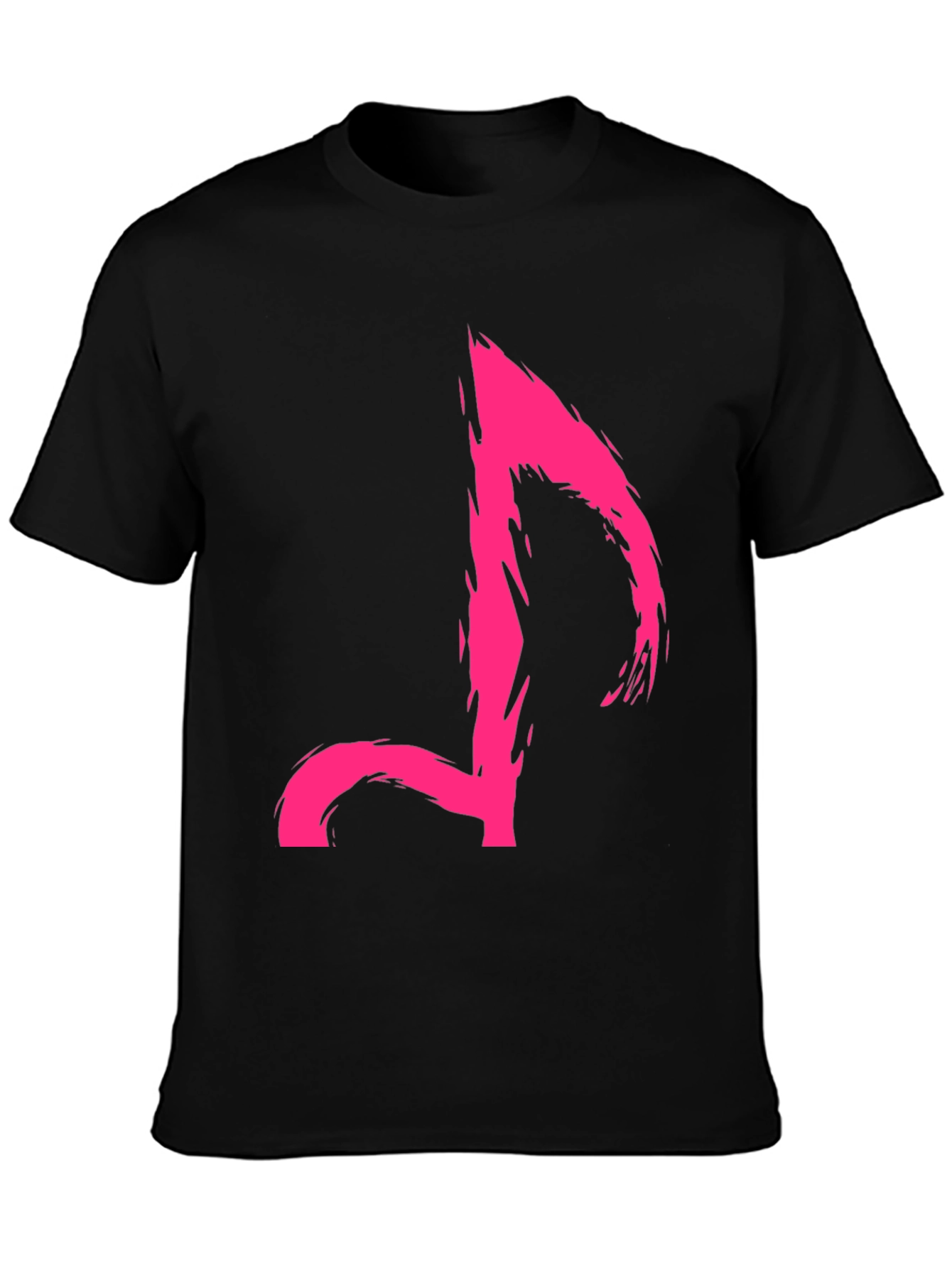 Edgy Pink Music Note Graphic Tee