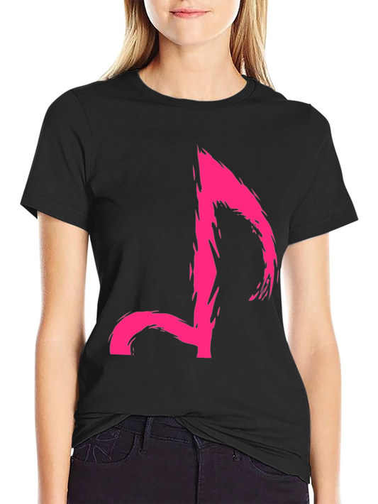 Edgy Pink Music Note Graphic Tee