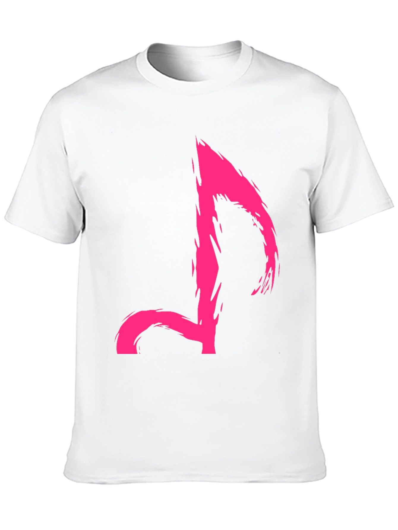 Edgy Pink Music Note Graphic Tee