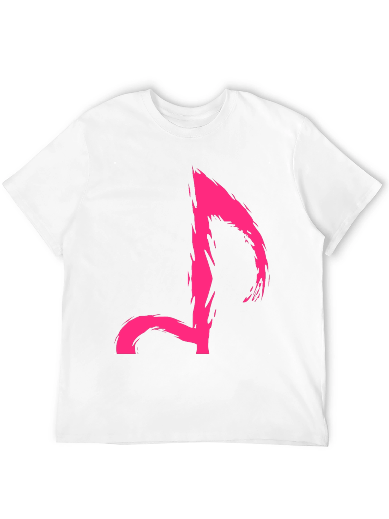 Edgy Pink Music Note Graphic Tee