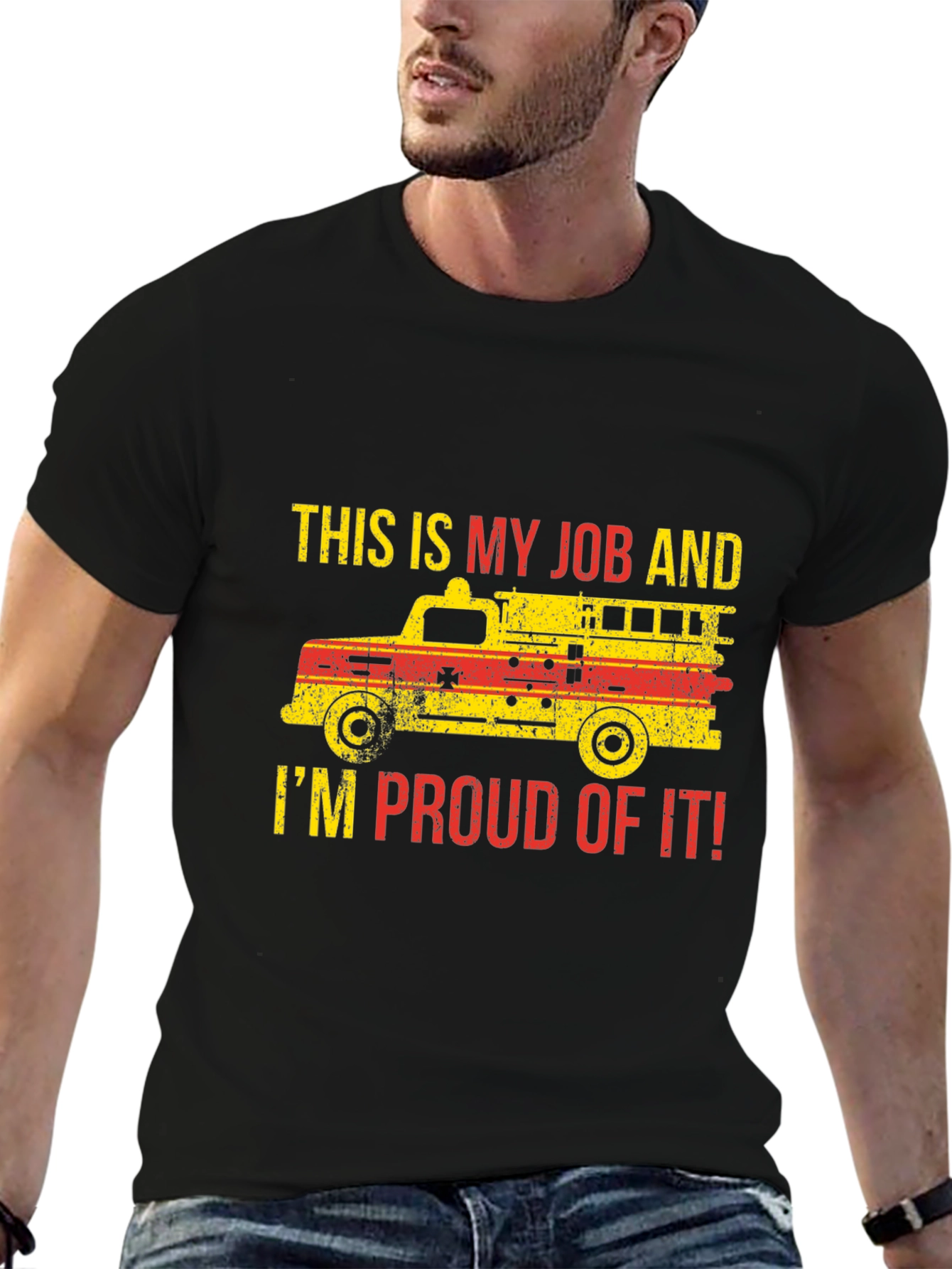 Firefighter Pride T-Shirt - Job Truck Graphic Tee