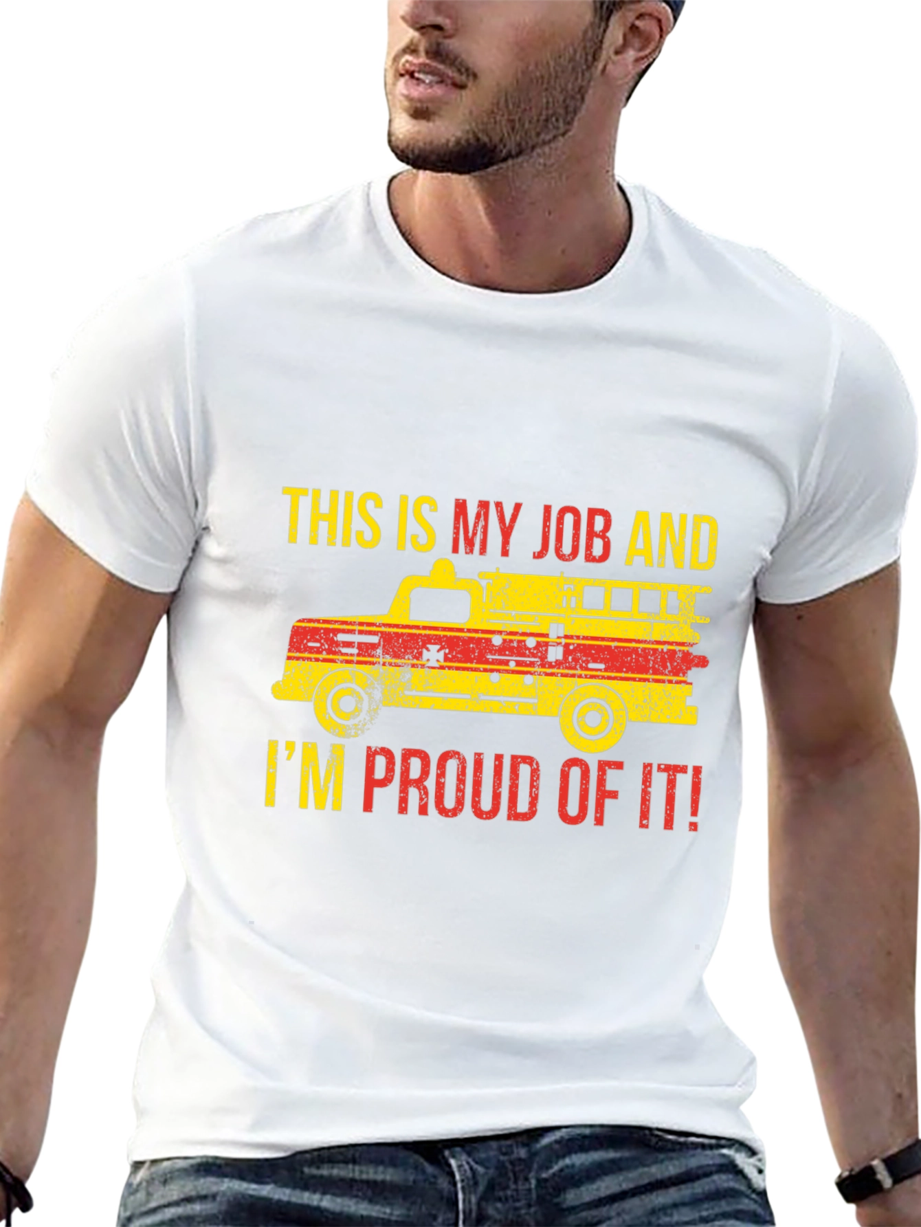Firefighter Pride T-Shirt - Job Truck Graphic Tee