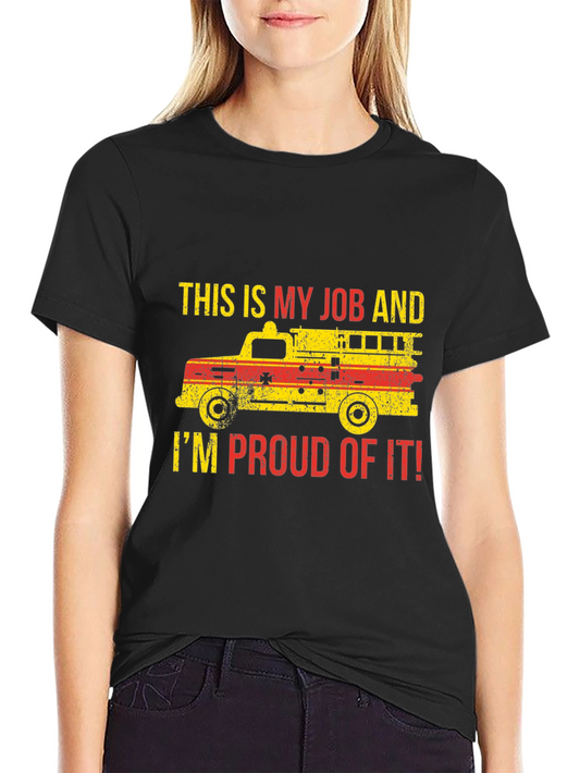Firefighter Pride T-Shirt - Job Truck Graphic Tee