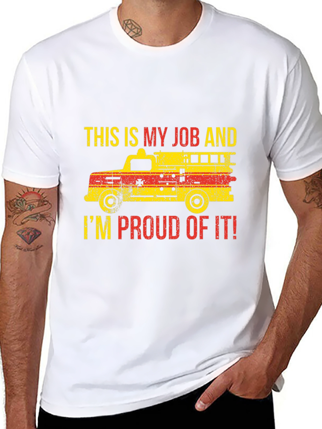 Firefighter Pride T-Shirt - Job Truck Graphic Tee