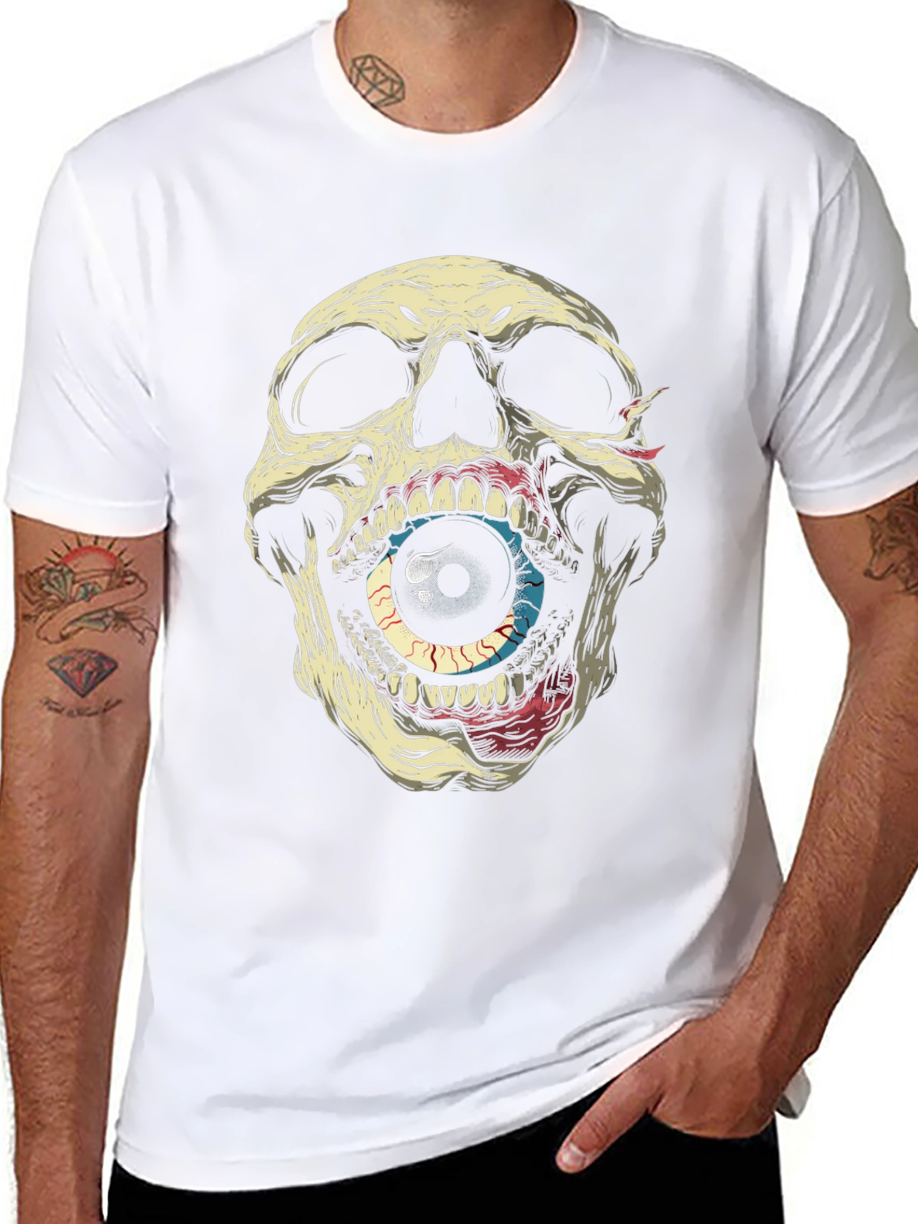 Skull Eye Graphic Tee - Mens Black T-Shirt
