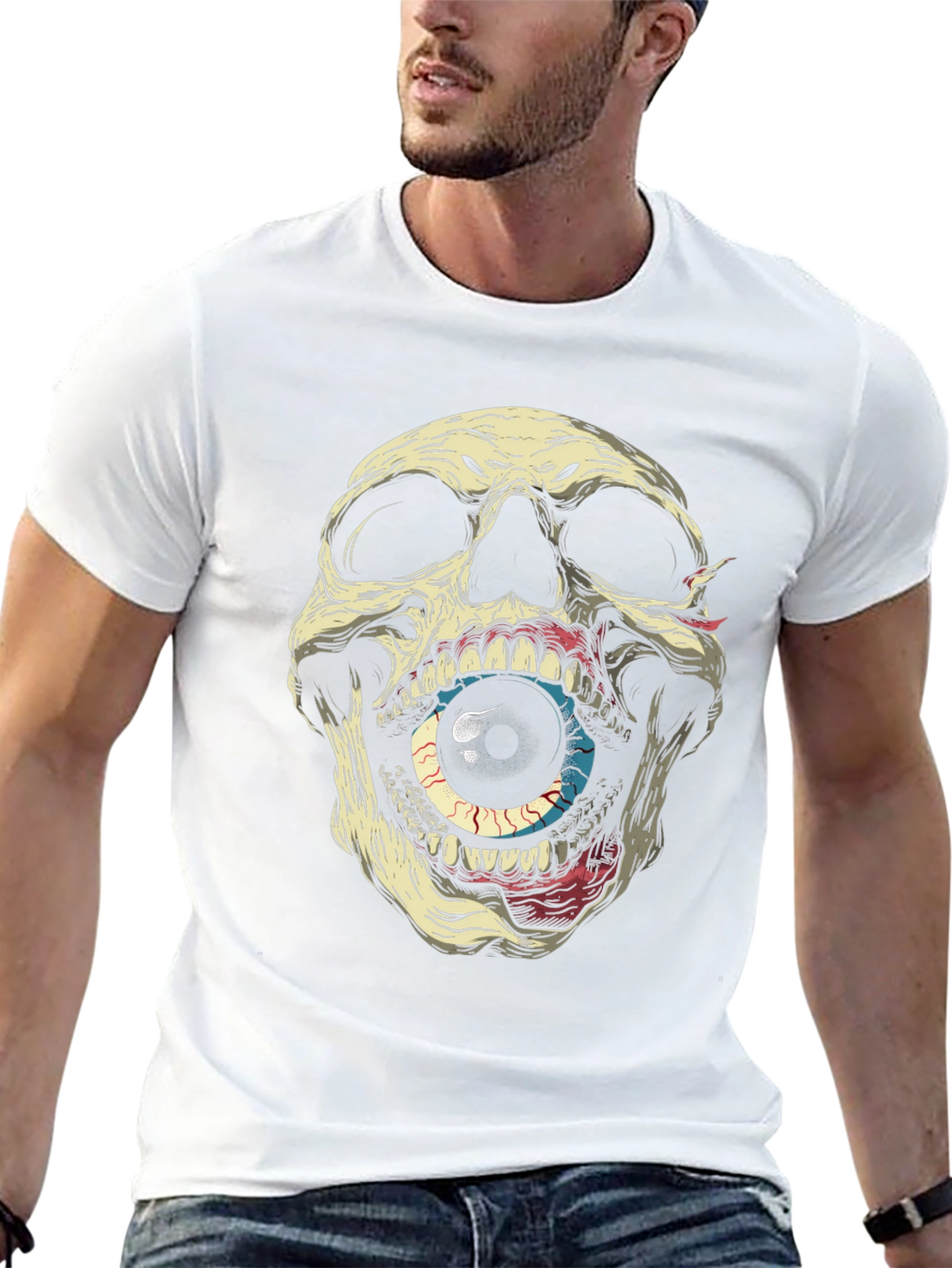 Skull Eye Graphic Tee - Mens Black T-Shirt
