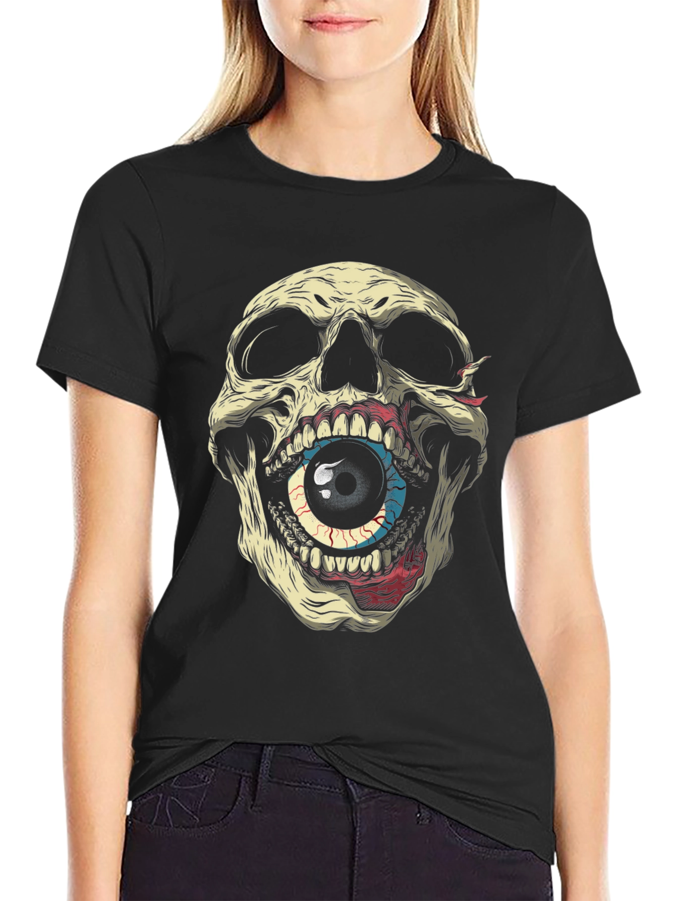Skull Eye Graphic Tee - Mens Black T-Shirt