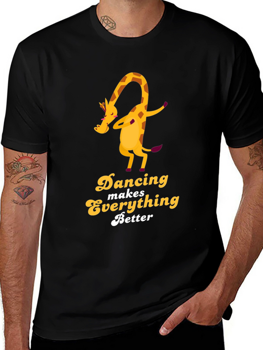 Dancing Giraffe Graphic Tee - Makes Everything Better