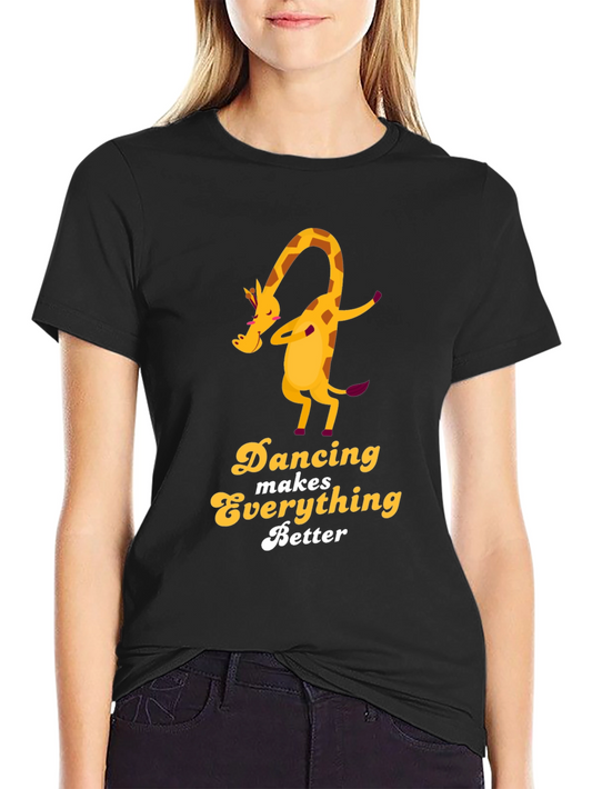 Dancing Giraffe Graphic Tee - Makes Everything Better