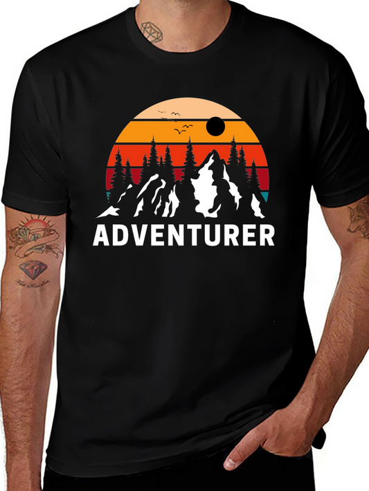 Adventurer Graphic T-Shirt - Mountain Design