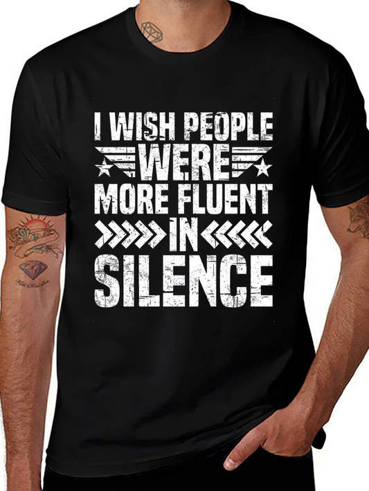 Fluent in Silence Graphic Tee - Unisex Humor Shirt