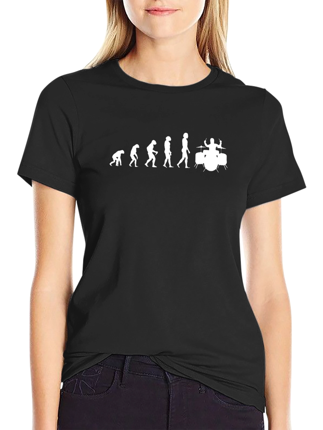 Evolution of Drummer T-Shirt - Black Cotton Tee