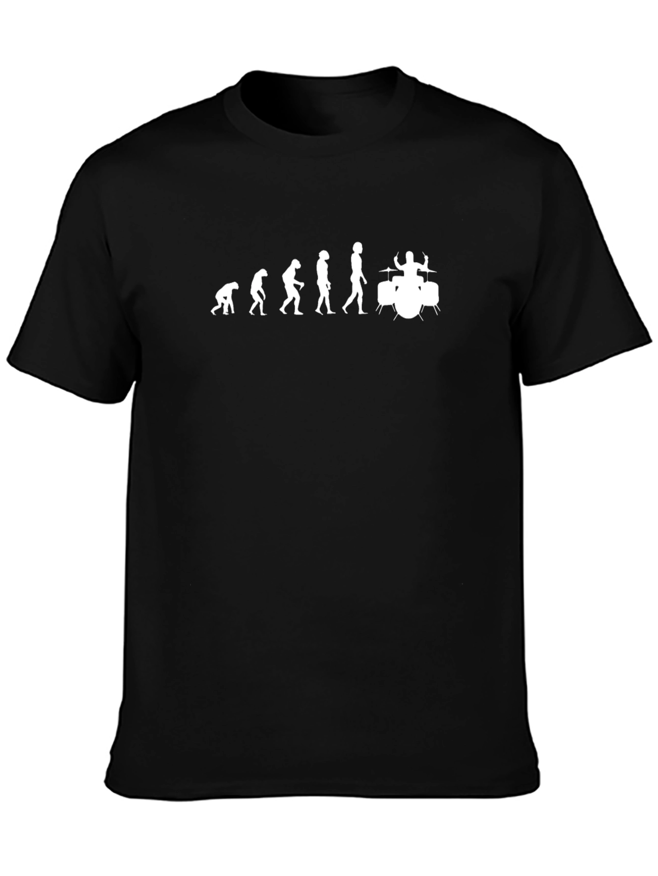 Evolution of Drummer T-Shirt - Black Cotton Tee