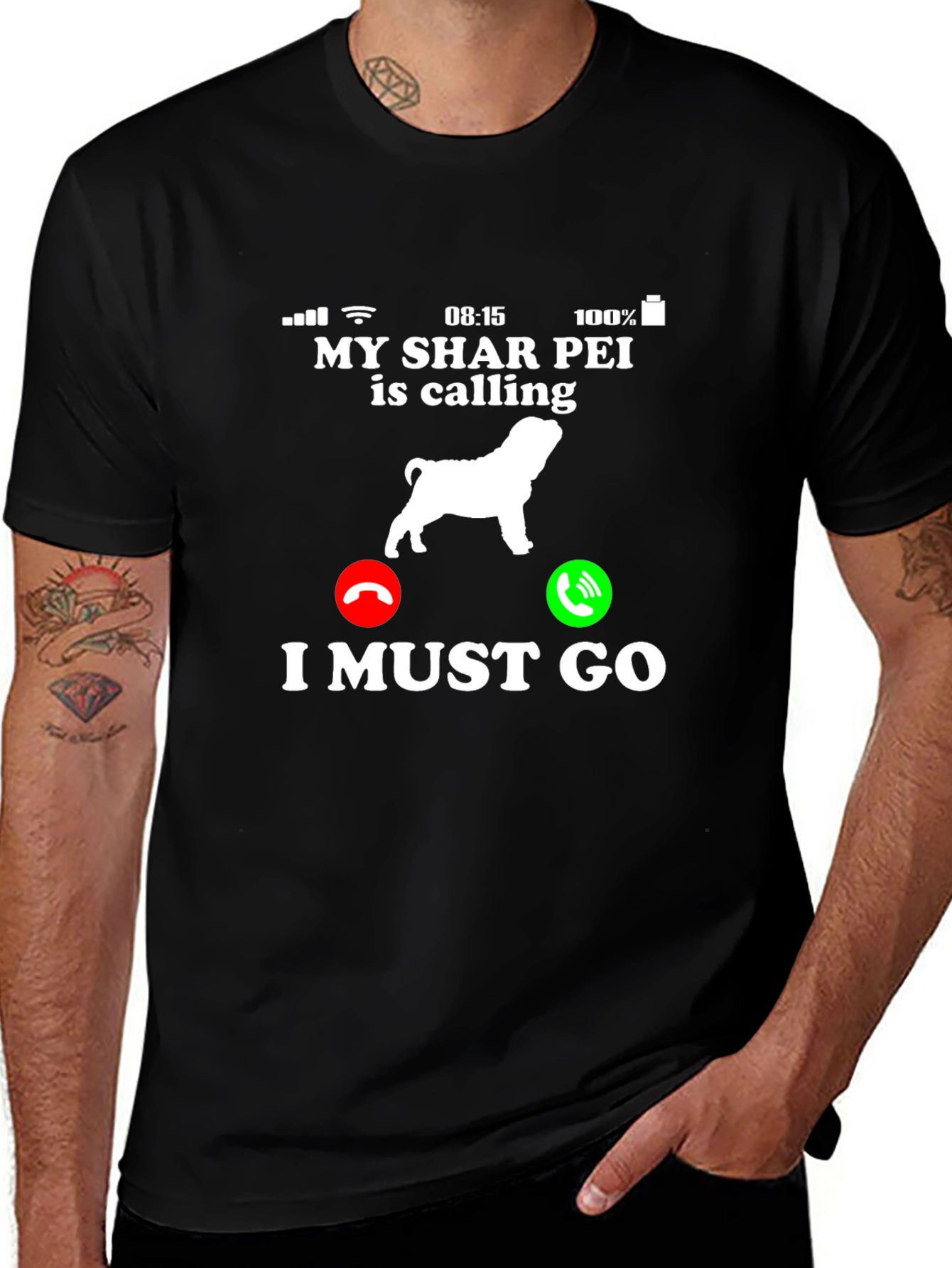 Shar Pei Calling T-Shirt Dog Lover Gift