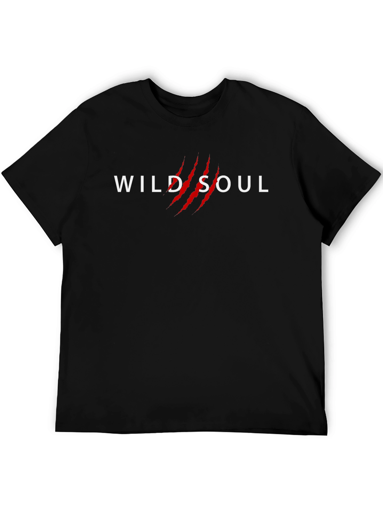 Wild Soul Graphic Tee - Black Cotton T-Shirt
