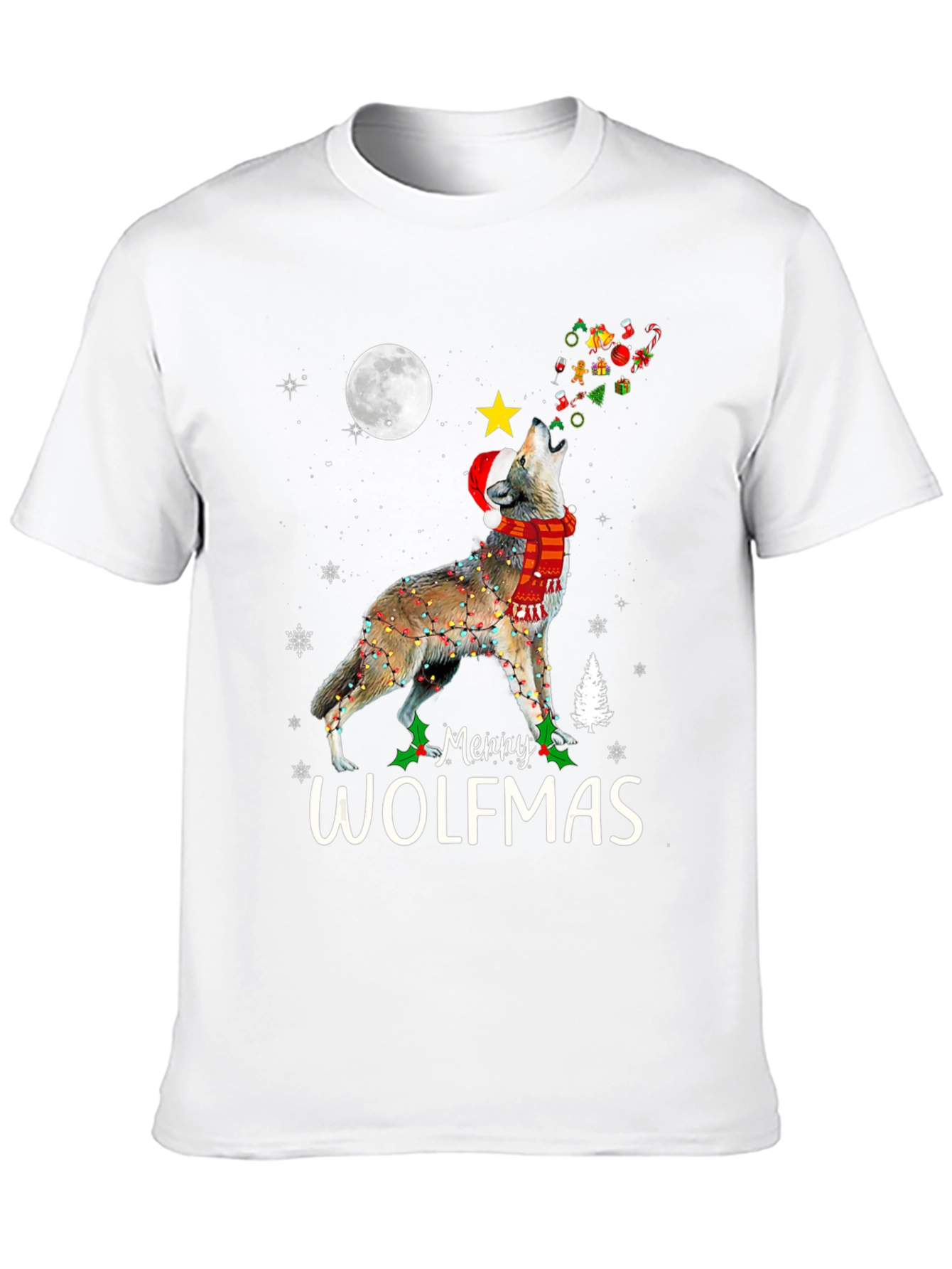 Merry Wolfmas Christmas T-Shirt