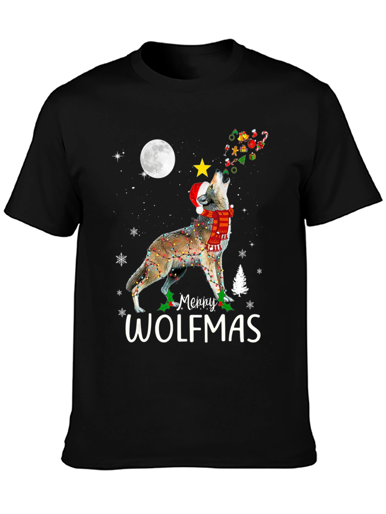 Merry Wolfmas Christmas T-Shirt