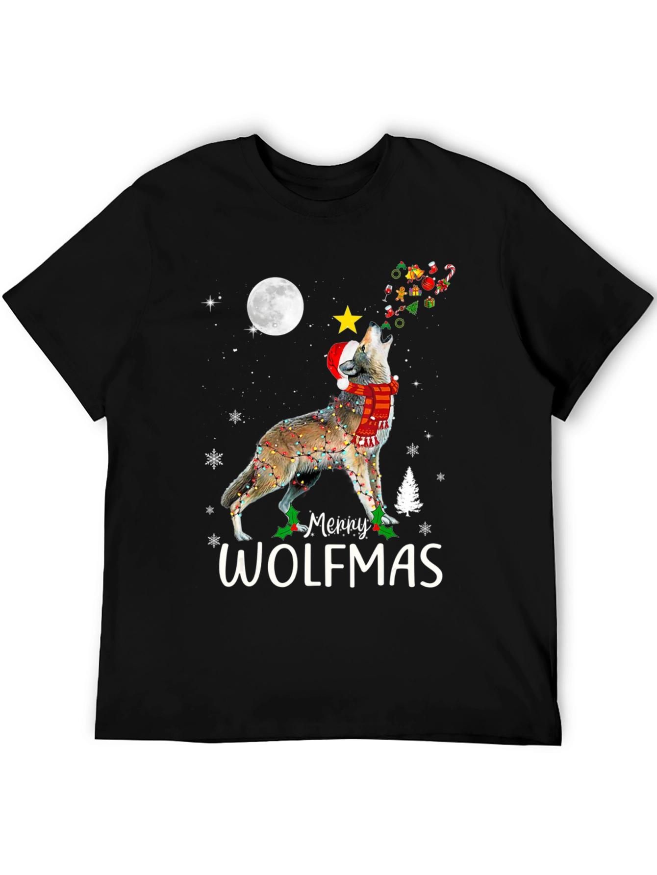 Merry Wolfmas Christmas T-Shirt
