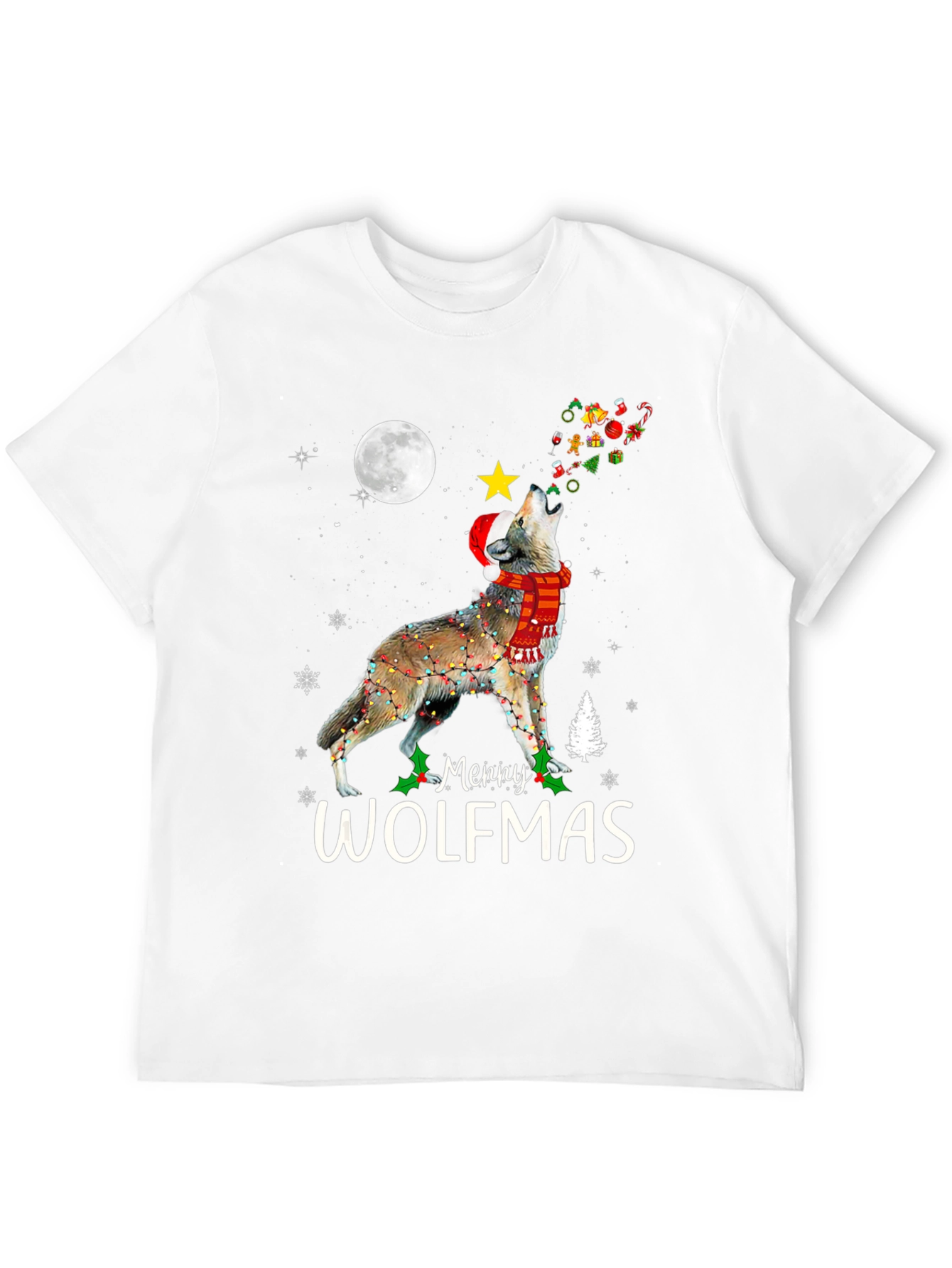 Merry Wolfmas Christmas T-Shirt