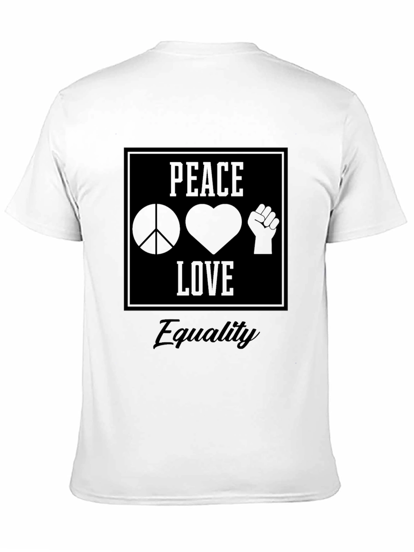 Peace Love Equality Graphic Tee - Black