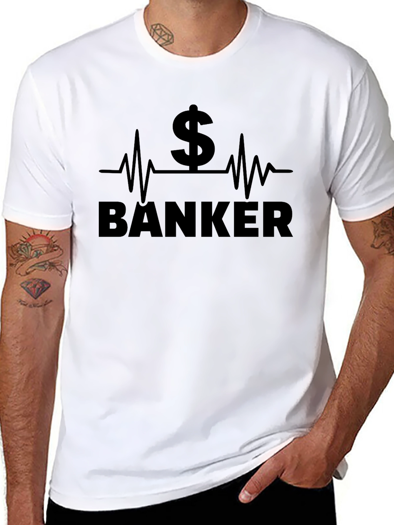 Banker Heartbeat T-Shirt - Show Your Finance Pride!