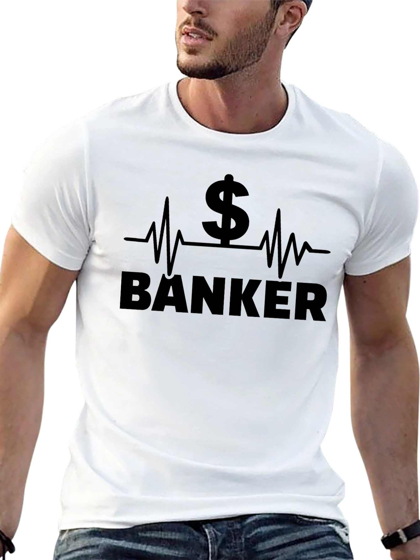 Banker Heartbeat T-Shirt - Show Your Finance Pride!