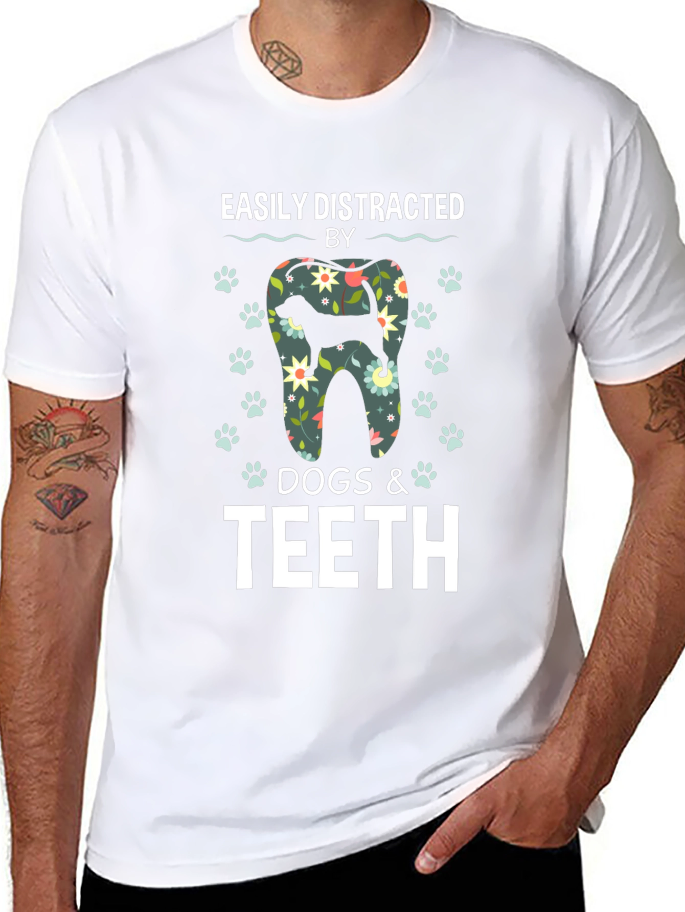 Easily Distracted by Dogs & Teeth T-Shirt